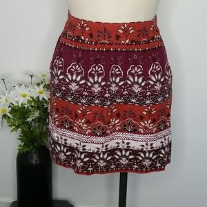 Loft Pull On Boho Skirt SZ XSP NWT